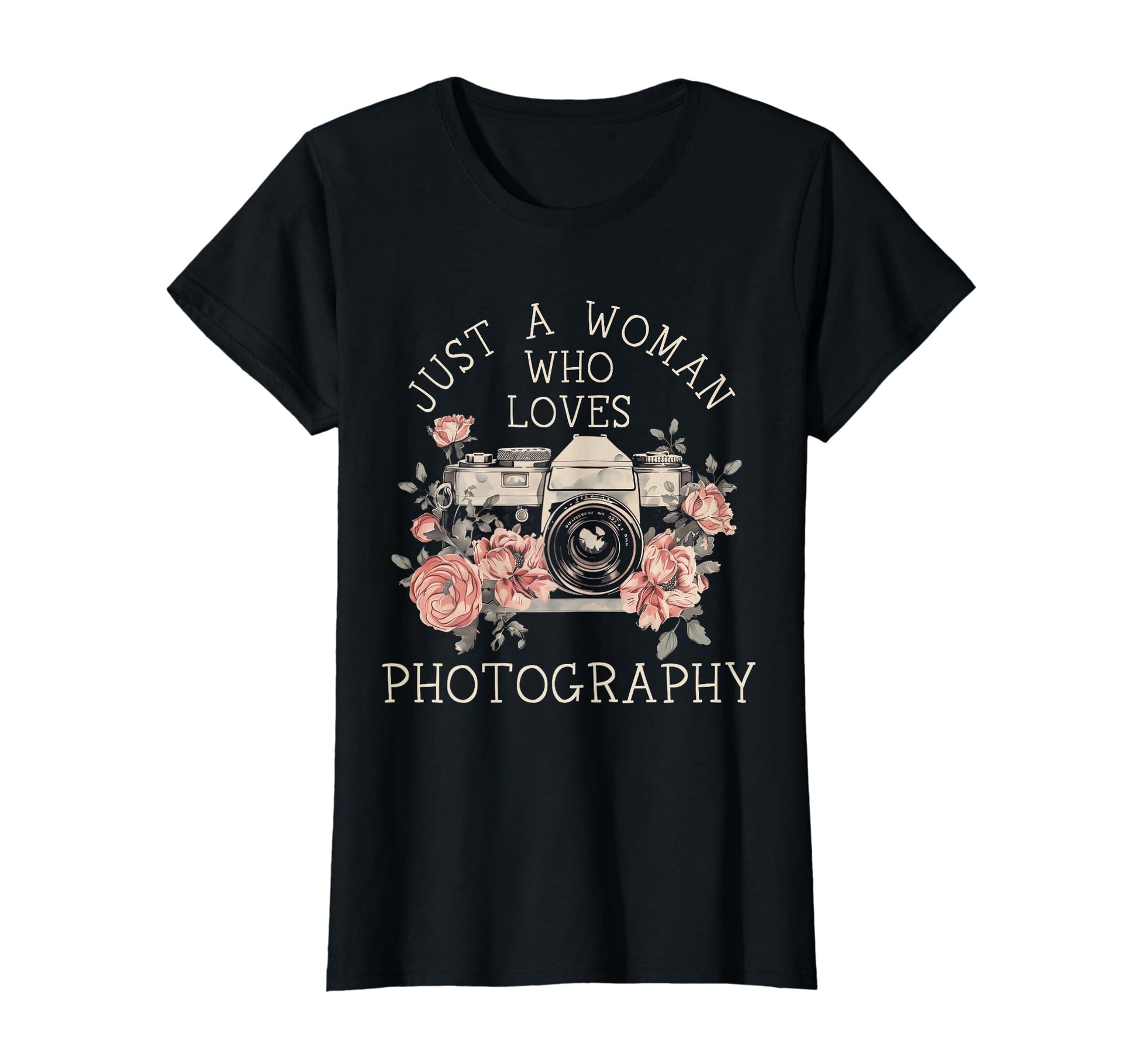 Photographer Camera Flowers T-Shirt - Novelty Apparel for Adults - T-Shirt, Sweatshirt, Hoodie