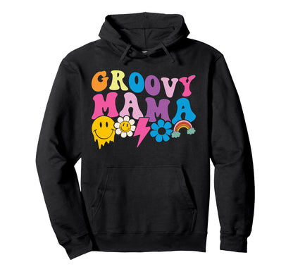 Groovy Mama Mummy Mom Mother Hoodie - Fun Novelty Design Men Women - T-Shirt, Sweatshirt, Hoodie