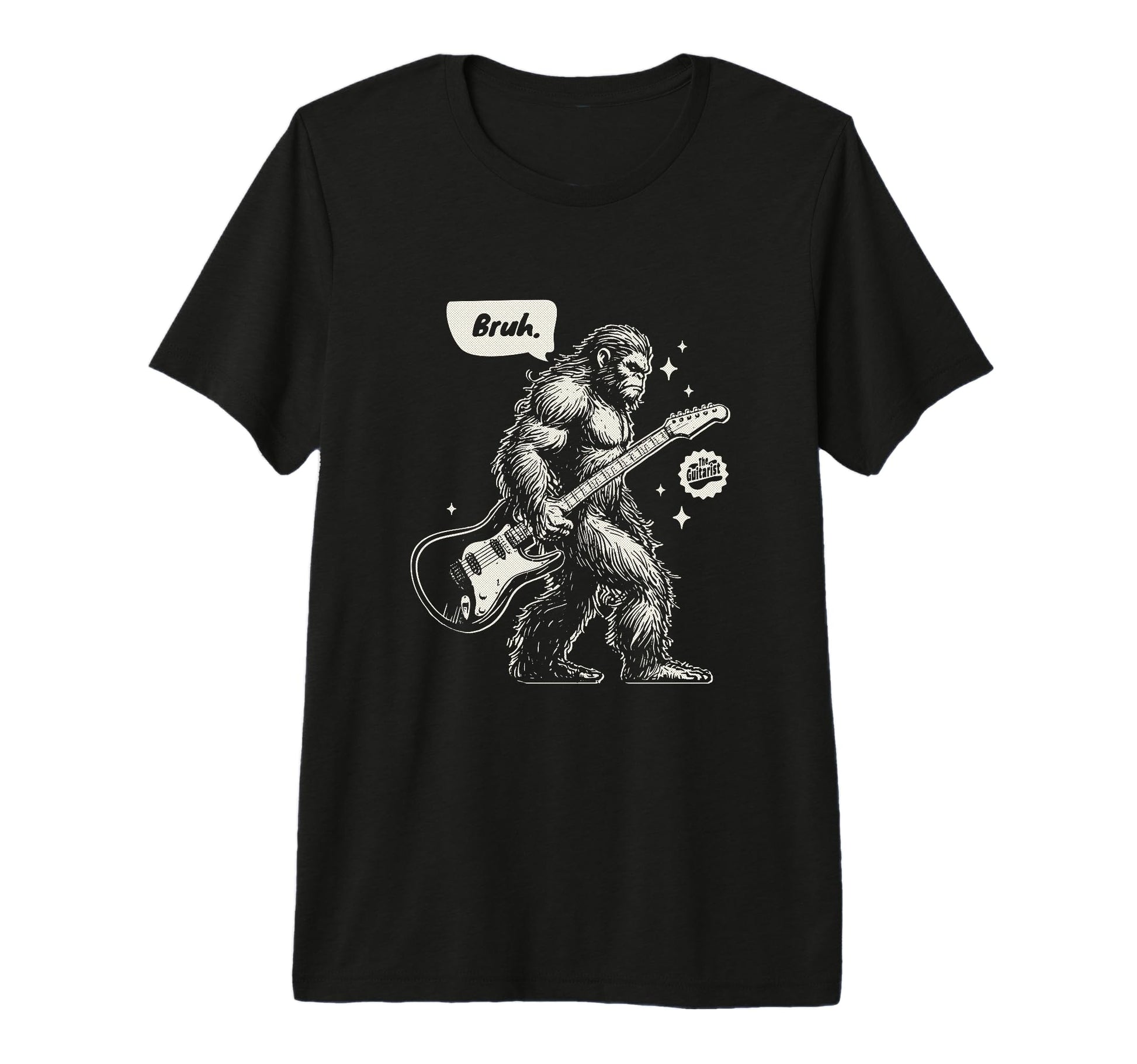 Bigfoot Bruh Electric Guitarist T-Shirt - Minimalist Print Unisex - T-Shirt, Sweatshirt, Hoodie