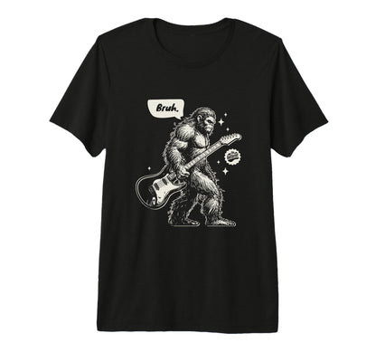 Bigfoot Bruh Electric Guitarist T-Shirt - Minimalist Print Unisex - T-Shirt, Sweatshirt, Hoodie