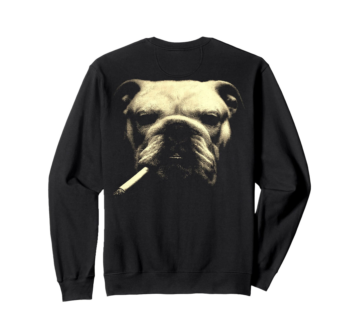 English Bulldog Smoking Sweatshirt - Fun Novelty Design Men Women - T-Shirt, Sweatshirt, Hoodie