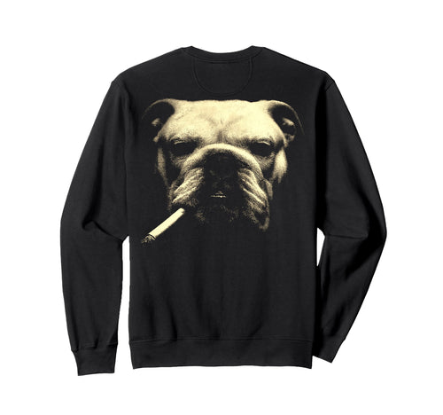 English Bulldog Smoking Sweatshirt - Fun Novelty Design Men Women - T-Shirt, Sweatshirt, Hoodie