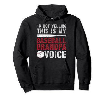 My Baseball Grandpa Voice Baseball Hoodie - Aesthetic Graphic Unisex - T-Shirt, Sweatshirt, Hoodie