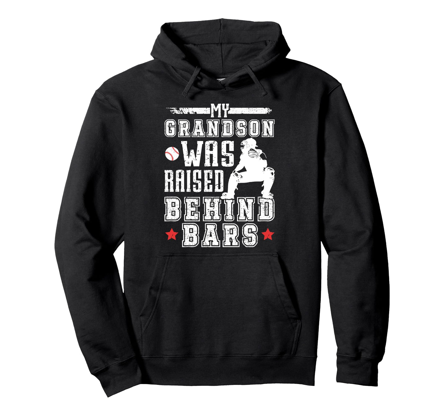 Baseball Catcher Grandpa Funny Hoodie - Casual Everyday Wear Men Women - T-Shirt, Sweatshirt, Hoodie