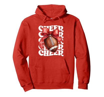 Game Day Red Cheerleader Mom Croquette Hoodie - Aesthetic Graphic Unisex - T-Shirt, Sweatshirt, Hoodie