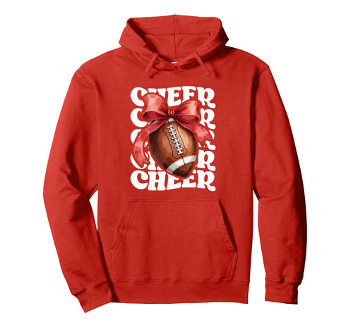 Game Day Red Cheerleader Mom Croquette Hoodie - Aesthetic Graphic Unisex - T-Shirt, Sweatshirt, Hoodie