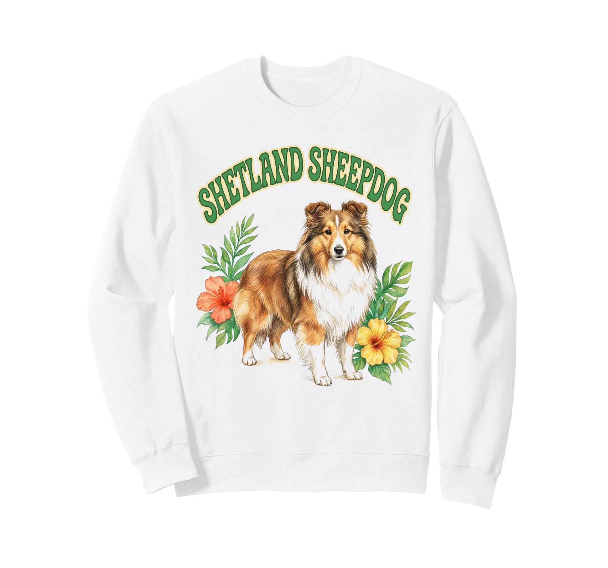 Shetland Sheepdog Groovy Sweatshirt - Casual Everyday Wear for Adults - T-Shirt, Sweatshirt, Hoodie