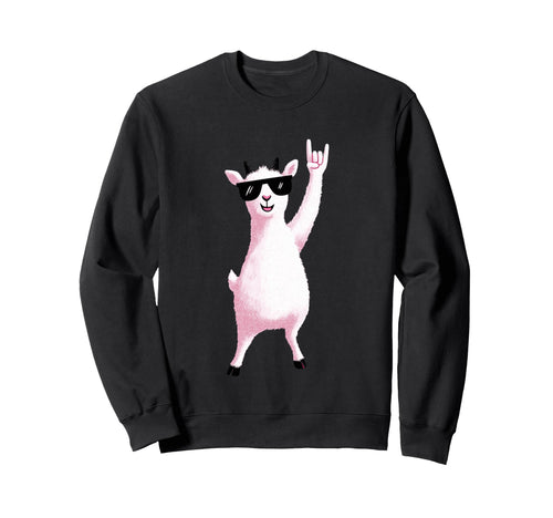 Goat Rock Hand Sign Sunglasses Punk Sweatshirt - Custom Art Print Unisex - T-Shirt, Sweatshirt, Hoodie