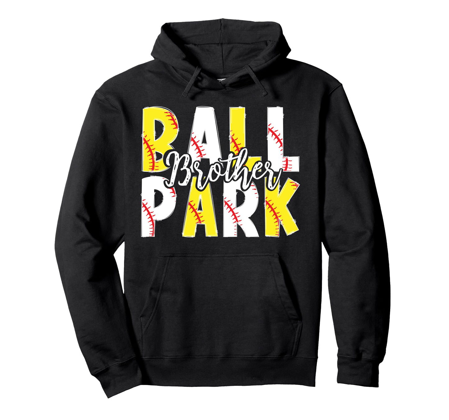 Ballpark Brother Baseball Hoodie - Casual Everyday Wear for Adults - T-Shirt, Sweatshirt, Hoodie