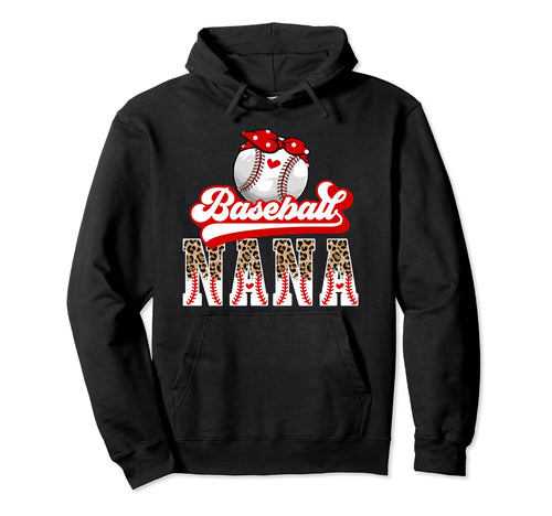 Baseball Nana Leopard Grandma Nana Hoodie - Minimalist Print Men Women - T-Shirt, Sweatshirt, Hoodie