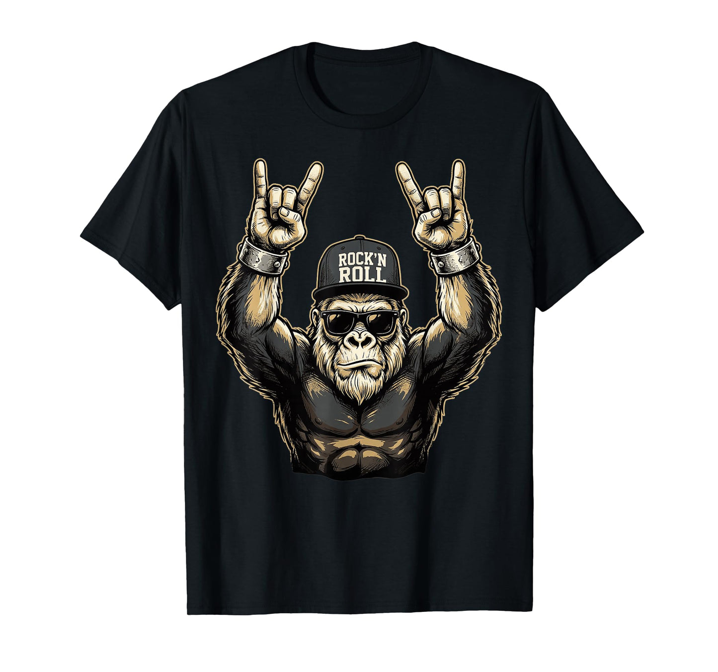 Bigfoot Rock Sasquatch Heavy Metal T-Shirt - Streetwear Style Unisex - T-Shirt, Sweatshirt, Hoodie