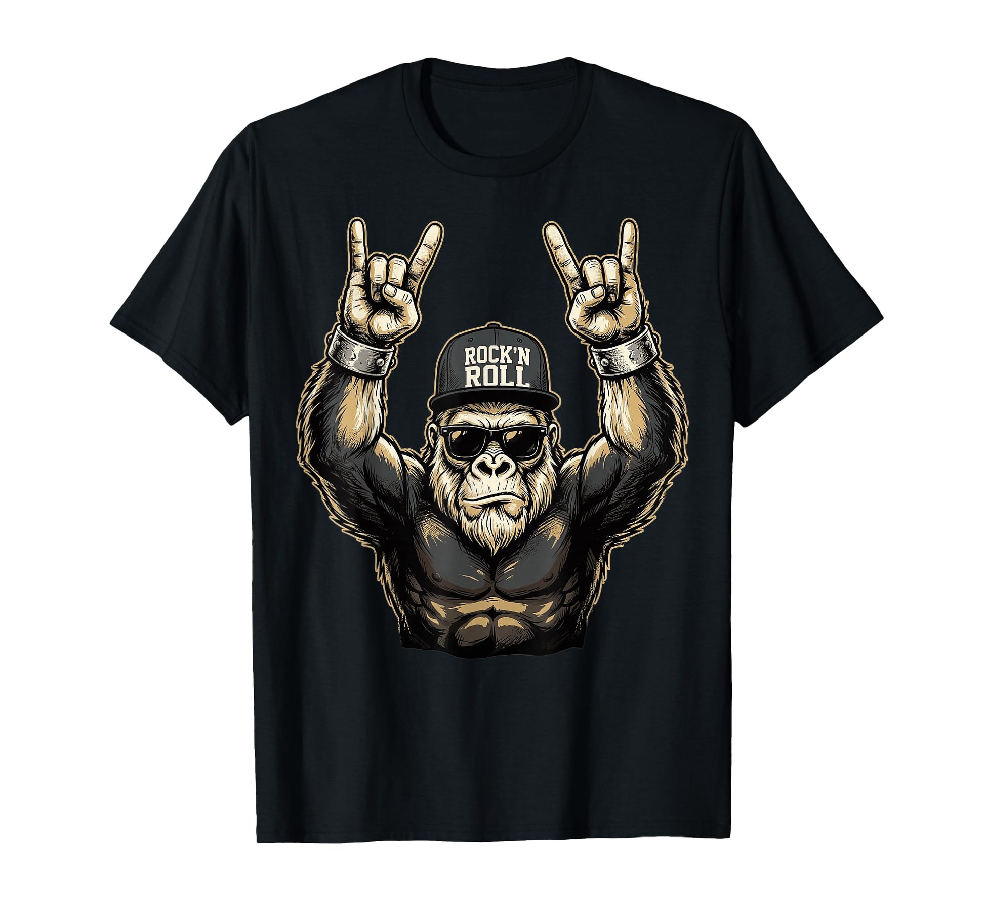 Bigfoot Rock Sasquatch Heavy Metal T-Shirt - Streetwear Style Unisex - T-Shirt, Sweatshirt, Hoodie