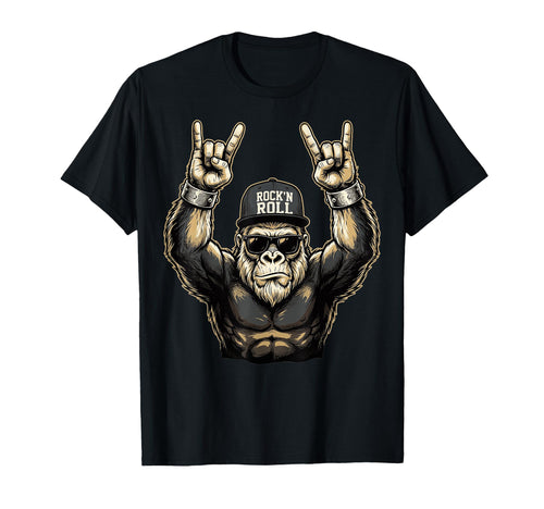 Bigfoot Rock Sasquatch Heavy Metal T-Shirt - Streetwear Style Unisex - T-Shirt, Sweatshirt, Hoodie