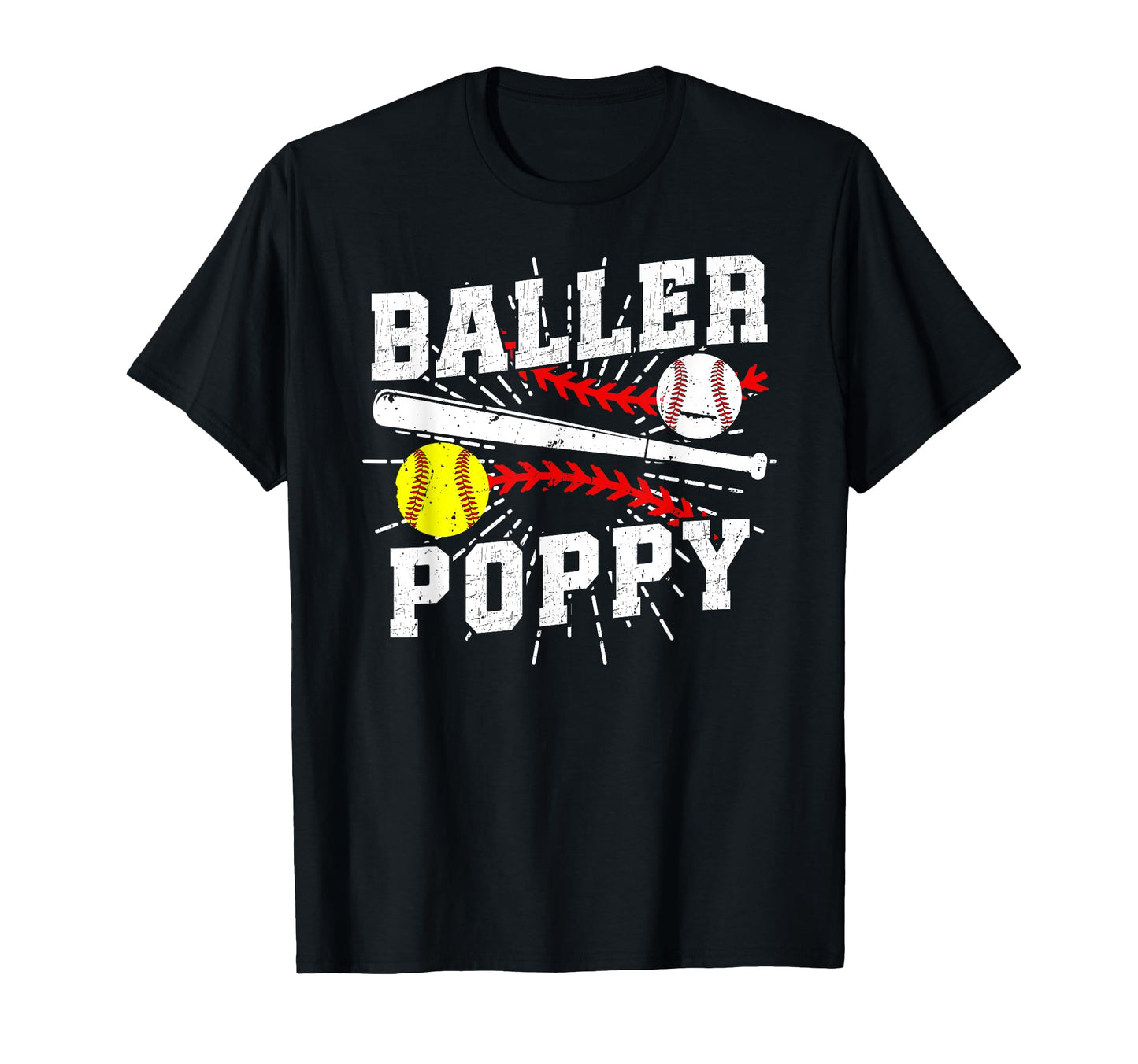 Baller Poppy Proud Softball Baseball T-Shirt - Aesthetic Graphic Unisex - T-Shirt, Sweatshirt, Hoodie