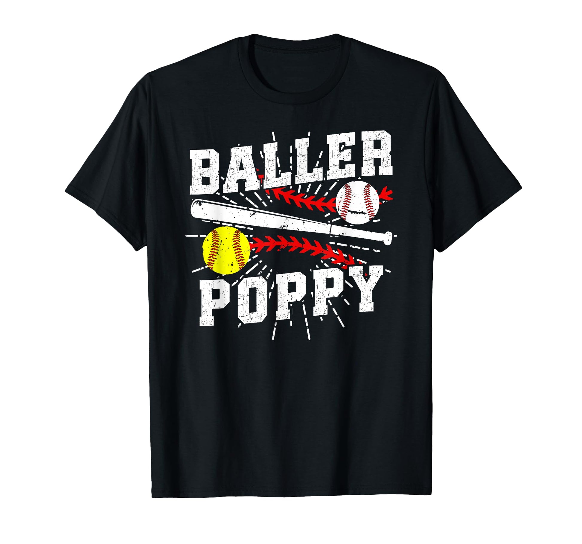 Baller Poppy Proud Softball Baseball T-Shirt - Aesthetic Graphic Unisex - T-Shirt, Sweatshirt, Hoodie