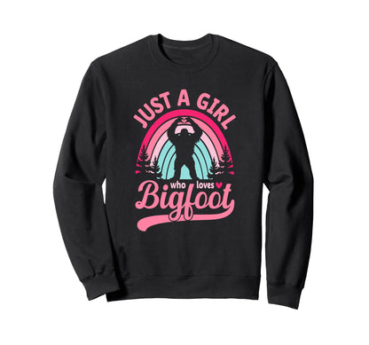 Rainbow Just Who Loves Bigfoot Sweatshirt - Unique Graphic Men Women - T-Shirt, Sweatshirt, Hoodie