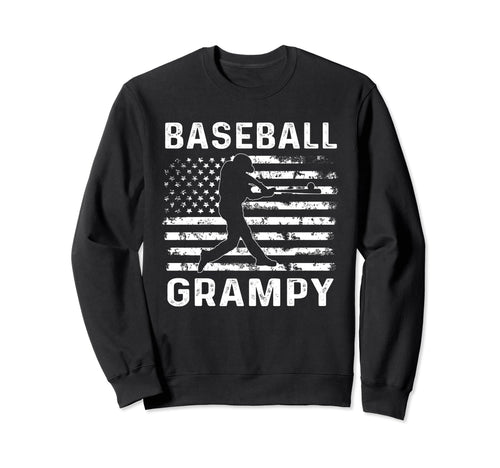 Baseball Grampy Grandpa Usa Flag 4Th July Sweatshirt - Graphic Print Unisex - T-Shirt, Sweatshirt, Hoodie