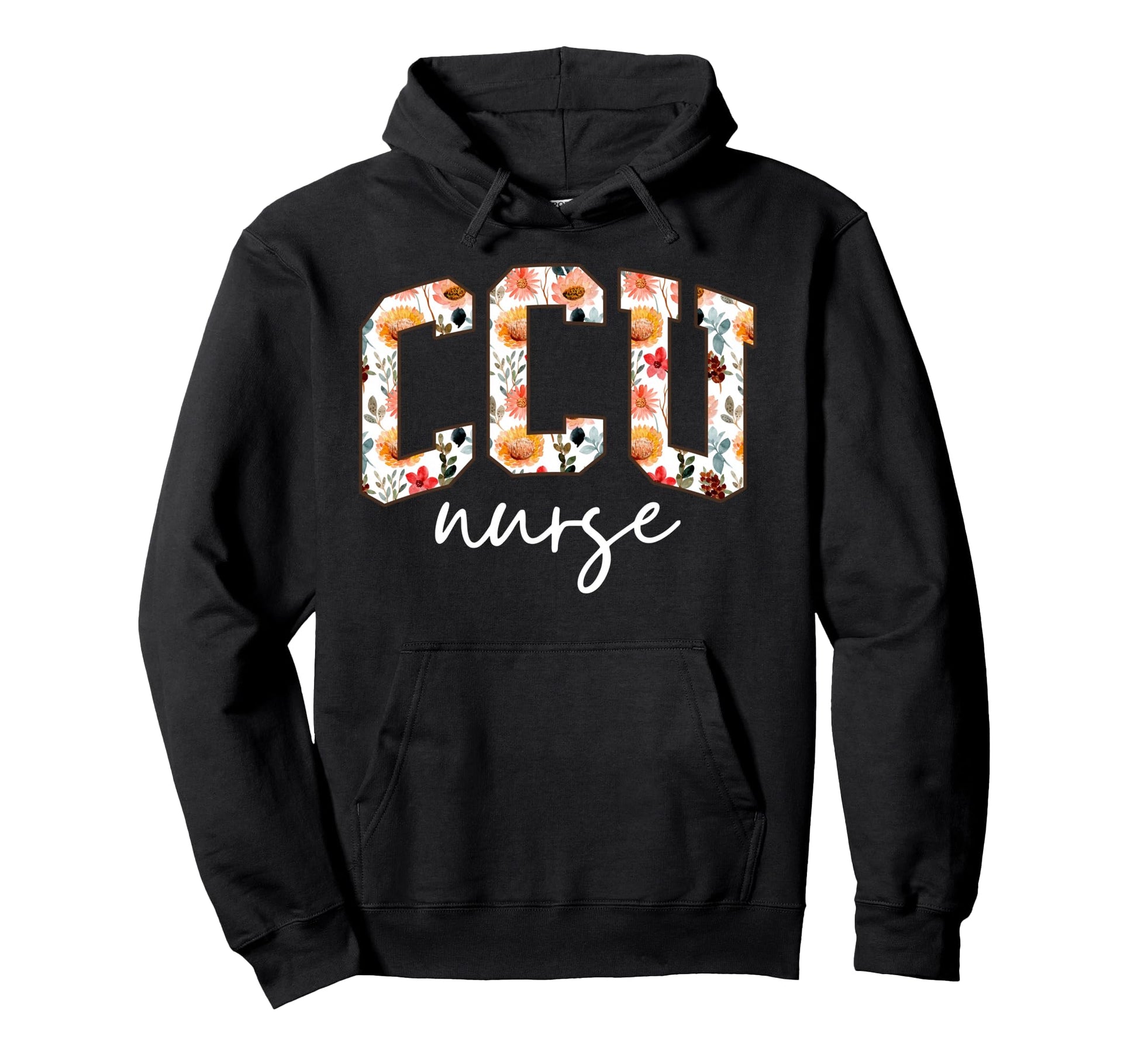Boho Floral Coronary Care Unit Ccu Hoodie - Minimalist Print Men Women - T-Shirt, Sweatshirt, Hoodie