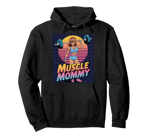 Anime Muscle Mommy Weightlifting Fitness Hoodie - Graphic Print for Adults - T-Shirt, Sweatshirt, Hoodie