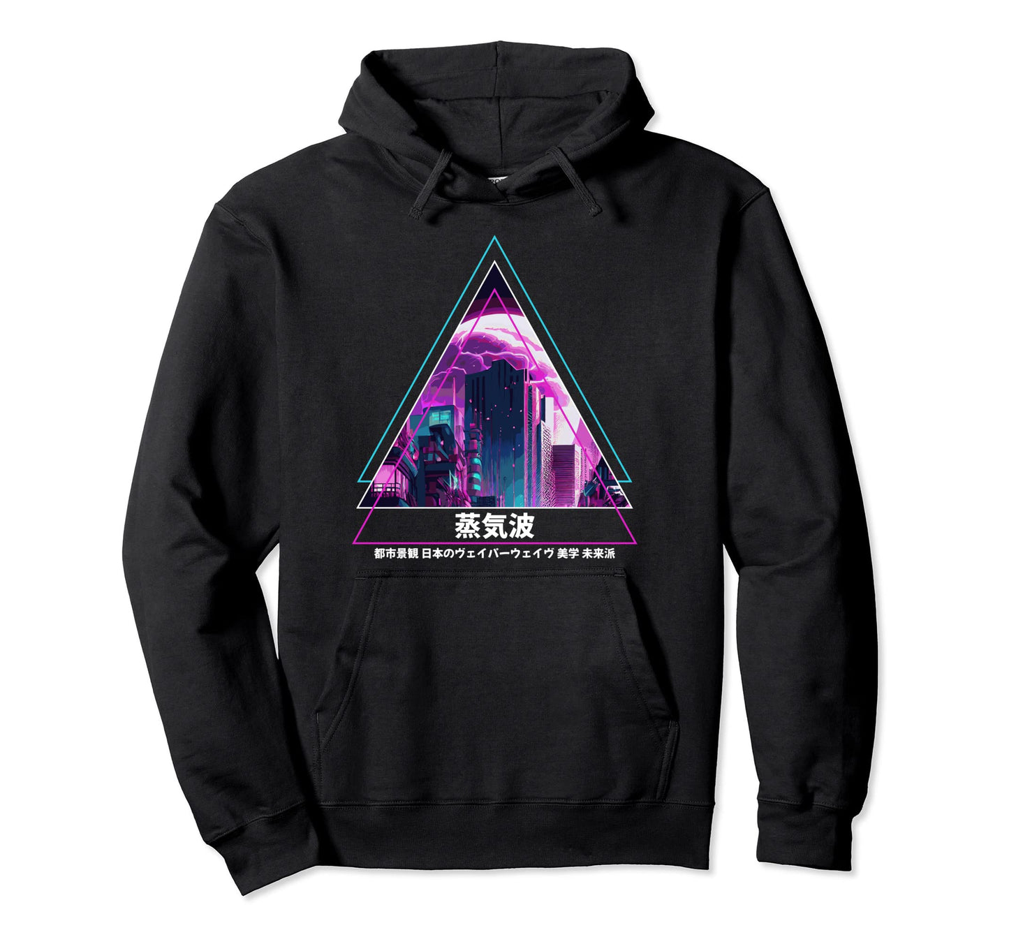 Japanese Vaporwave City Aesthetic Hoodie - Casual Everyday Wear Men Women - T-Shirt, Sweatshirt, Hoodie