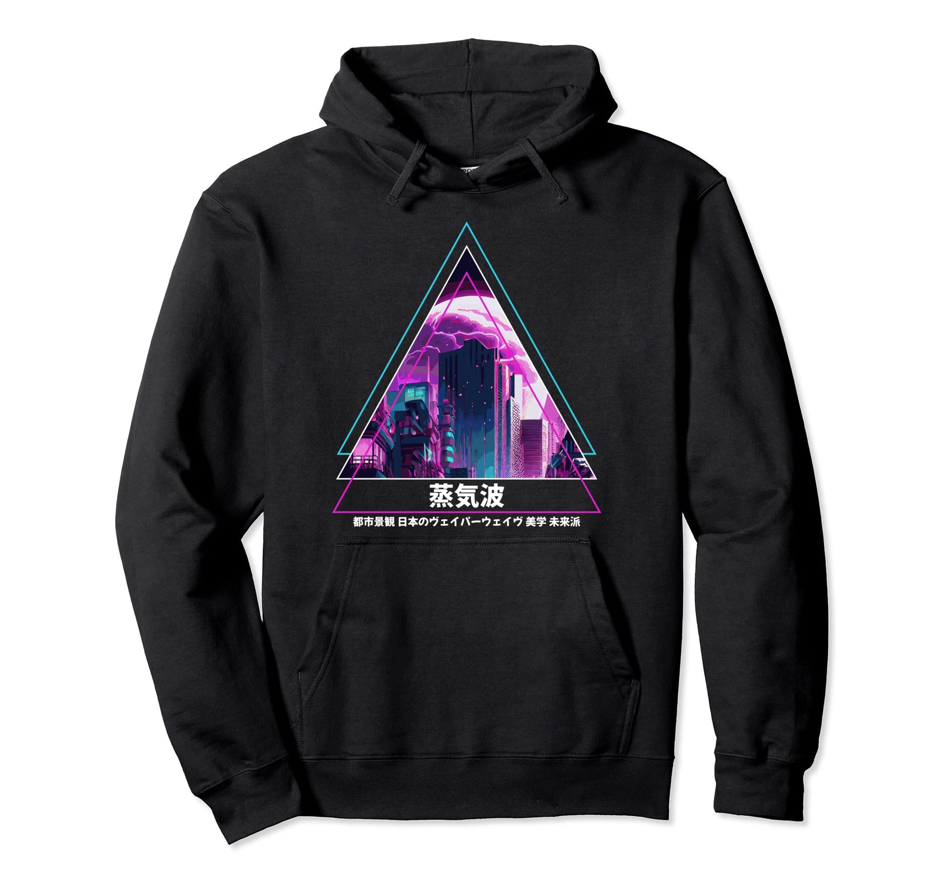 Japanese Vaporwave City Aesthetic Hoodie - Casual Everyday Wear Men Women - T-Shirt, Sweatshirt, Hoodie