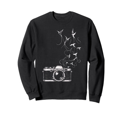 Photographer Camera Photography Sweatshirt - Minimalist Print for Adults - T-Shirt, Sweatshirt, Hoodie
