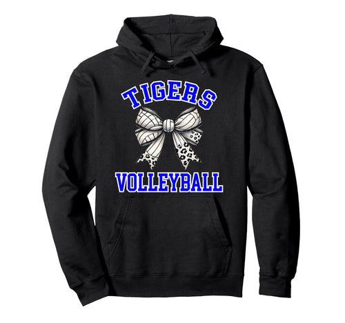Blue Tigers Volleyball Coquette Bow Game Hoodie - Trendy Graphic Men Women - T-Shirt, Sweatshirt, Hoodie