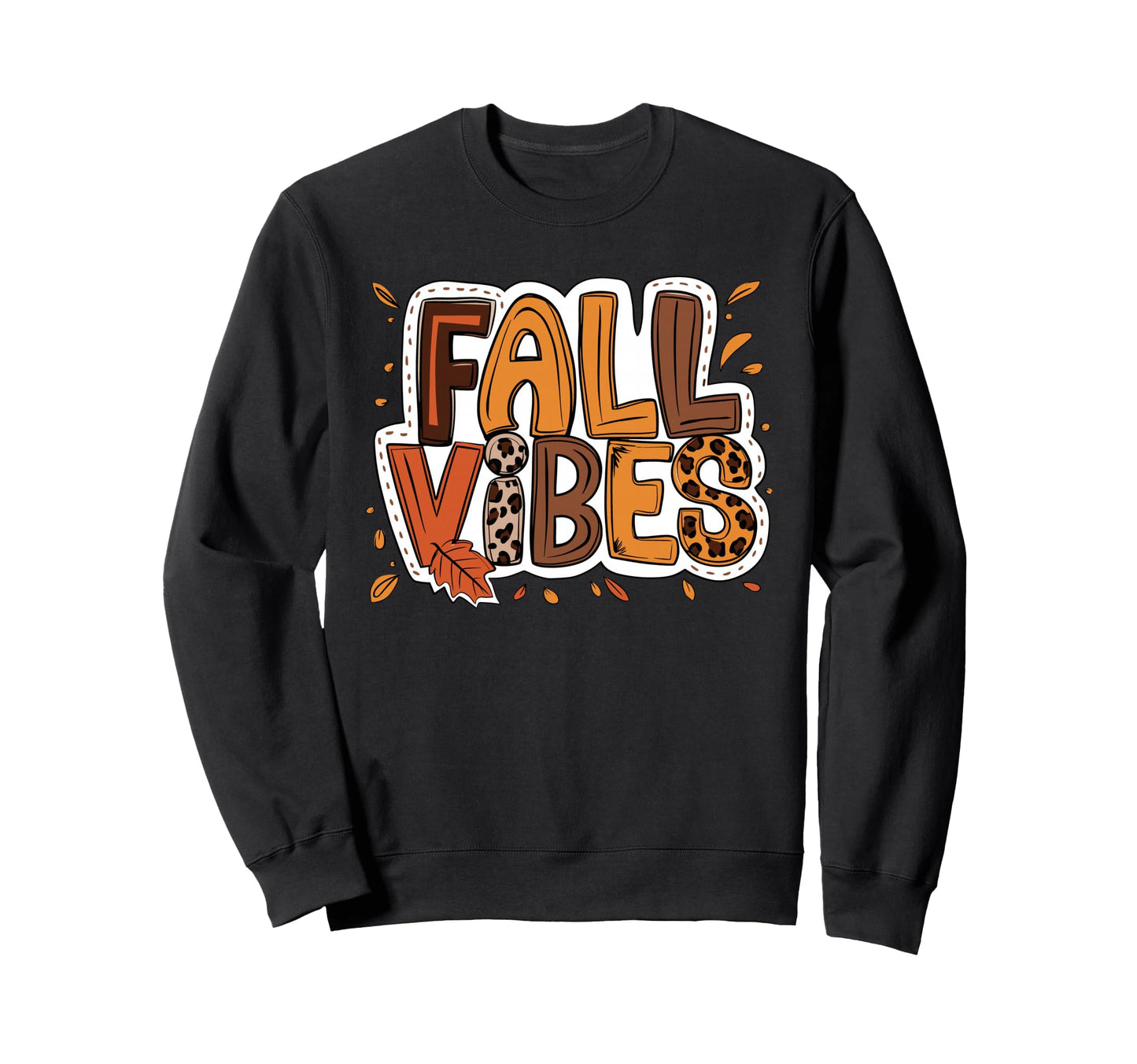 Fall Vibes Rainbow Fall Season Sweatshirt - Trendy Graphic Men Women - T-Shirt, Sweatshirt, Hoodie