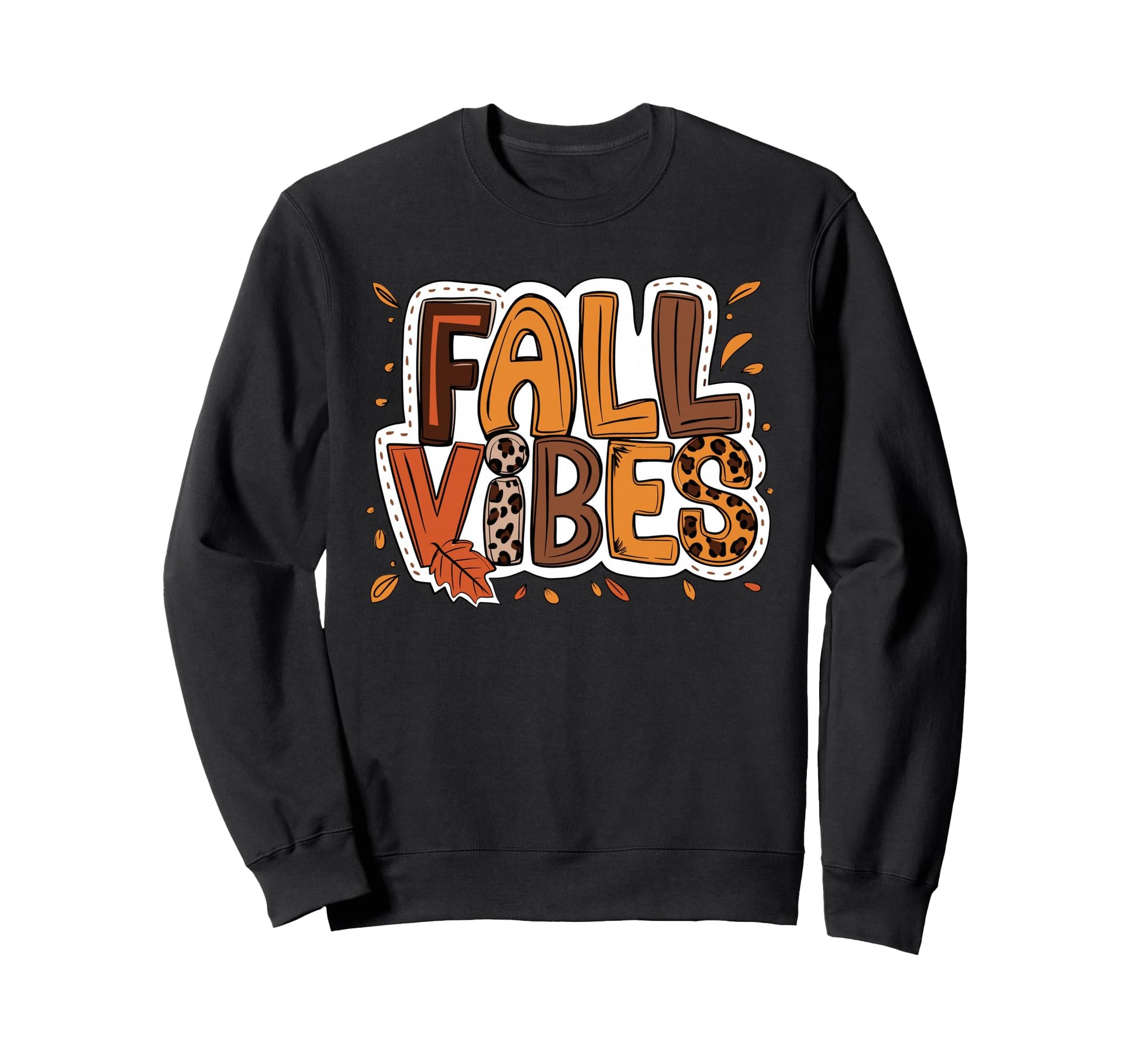 Fall Vibes Rainbow Fall Season Sweatshirt - Trendy Graphic Men Women - T-Shirt, Sweatshirt, Hoodie