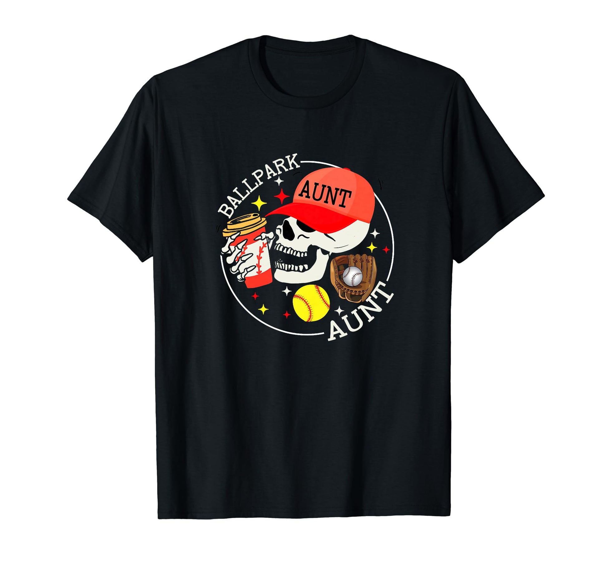 Ballpark Aunt Baseball Softball Aunt T-Shirt - Trendy Graphic for Adults - T-Shirt, Sweatshirt, Hoodie