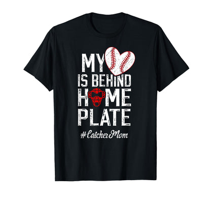 Proud Baseball Catcher Mom Baseball T-Shirt - Unique Graphic for Adults - T-Shirt, Sweatshirt, Hoodie