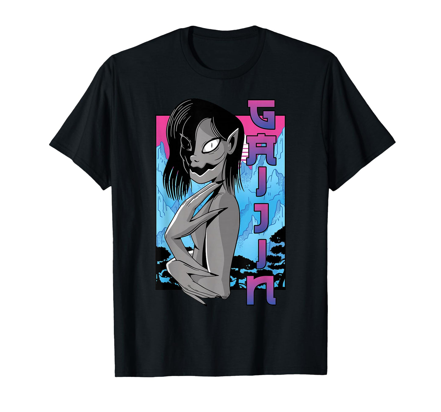 Japanese Aesthetic Gaijin Mountains T-Shirt - Graphic Print Men Women - T-Shirt, Sweatshirt, Hoodie