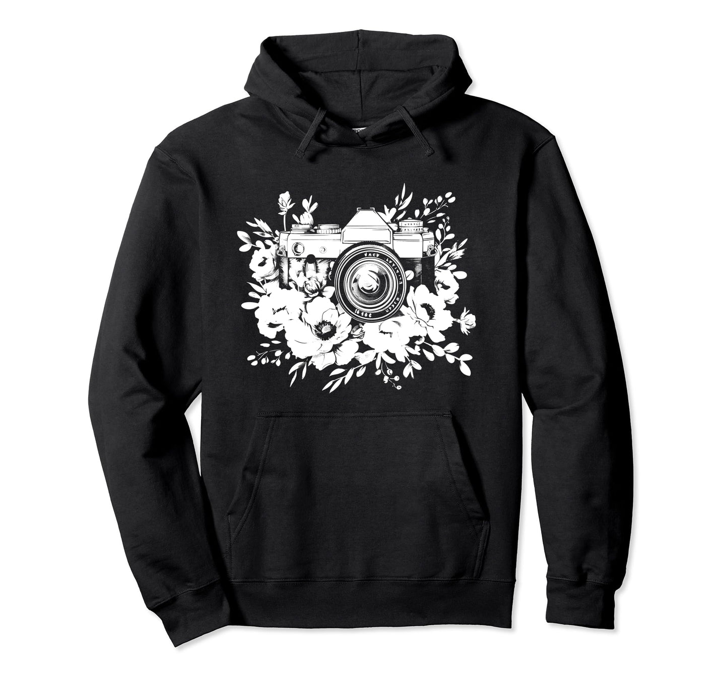 Photographer Camera Flowers Photography Hoodie - Trendy Graphic Unisex - T-Shirt, Sweatshirt, Hoodie