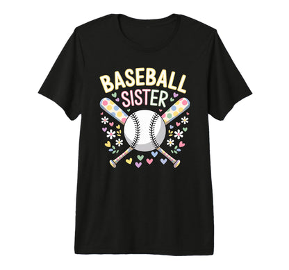 Sister Baseball Family Matching Tri T-Shirt - Unique Graphic for Adults - T-Shirt, Sweatshirt, Hoodie