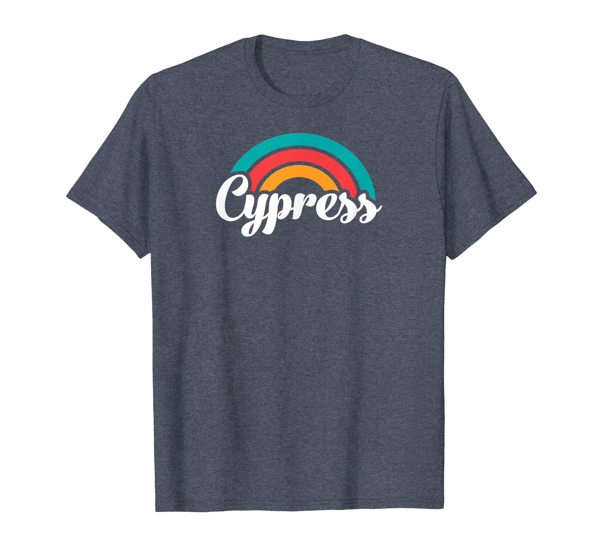 Cypress Ca Script Rainbow T-Shirt - Minimalist Print Men Women - T-Shirt, Sweatshirt, Hoodie