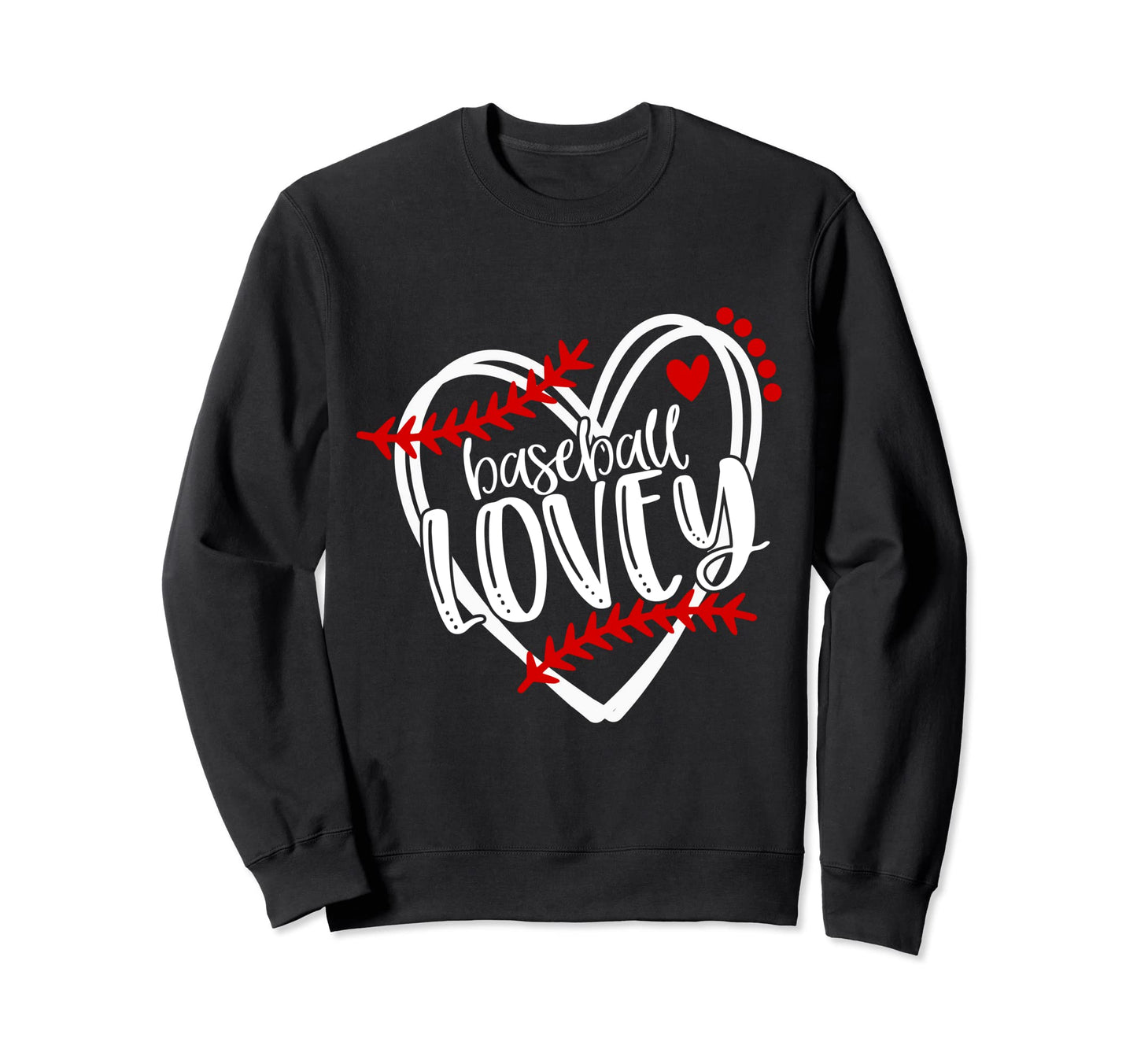 Baseball Lovey Distressed Sweatshirt - Casual Everyday Wear Men Women - T-Shirt, Sweatshirt, Hoodie