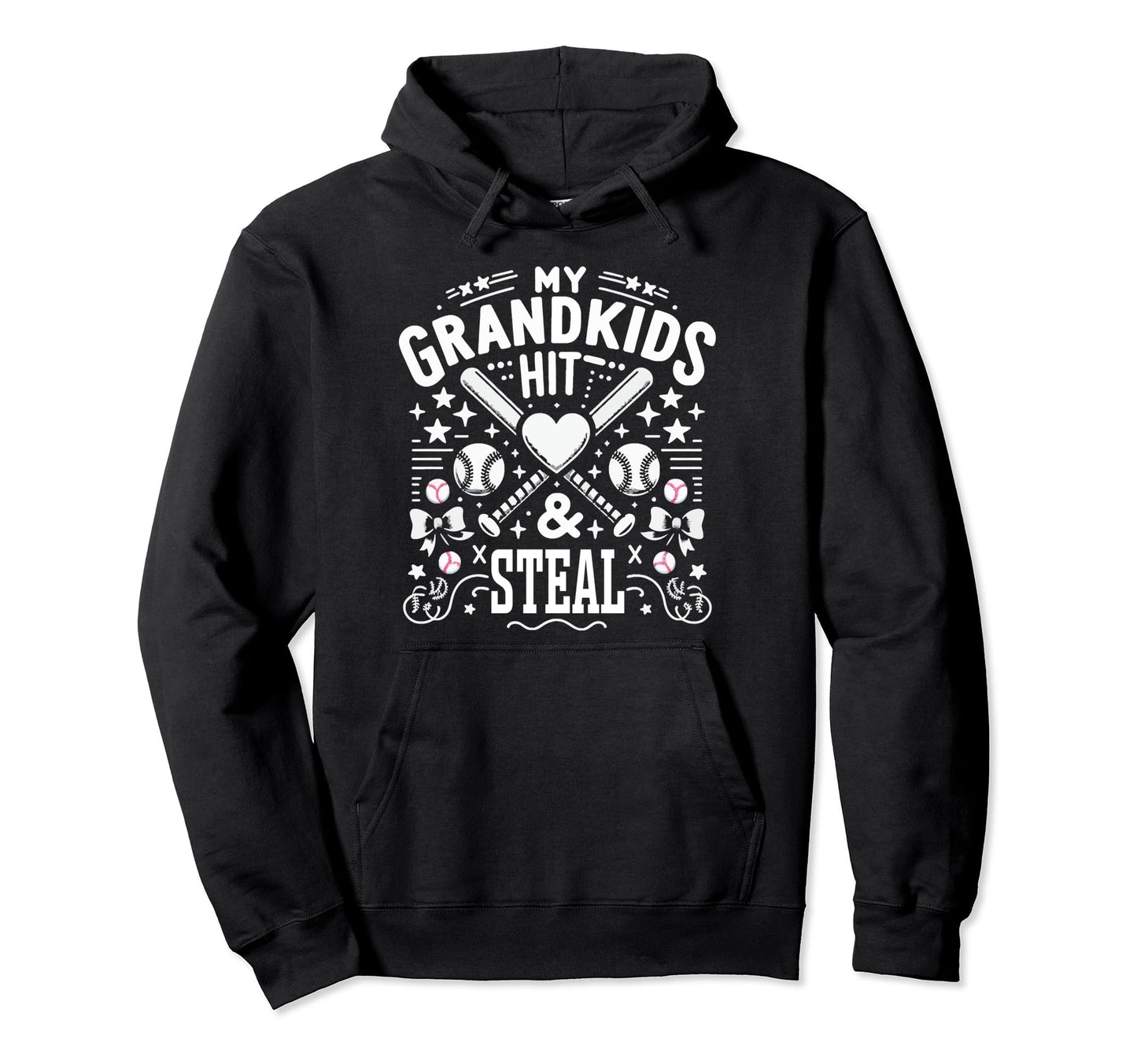 Baseball Grandma Grandmother Granny Hoodie - Novelty Apparel for Adults - T-Shirt, Sweatshirt, Hoodie