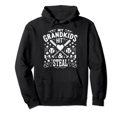Baseball Grandma Grandmother Granny Hoodie - Novelty Apparel for Adults - T-Shirt, Sweatshirt, Hoodie