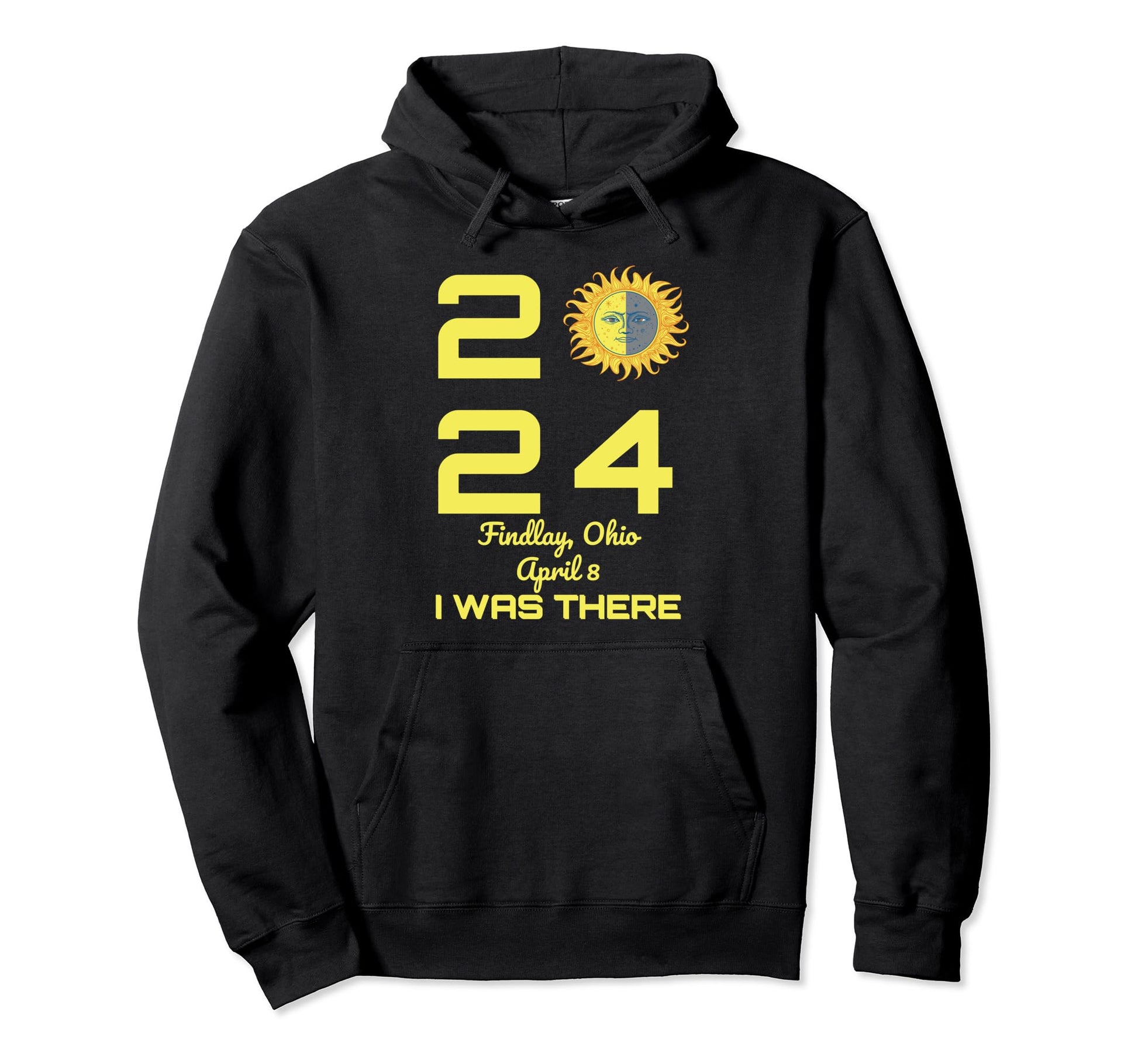 Total Solar Eclipse Findlay Ohio April Hoodie - Trendy Graphic Men Women - T-Shirt, Sweatshirt, Hoodie