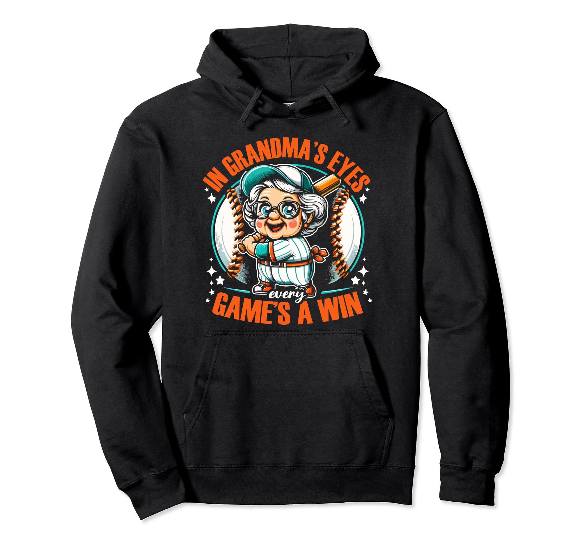 Baseball Grandma Grandmother Granny Hoodie - Novelty Apparel Men Women - T-Shirt, Sweatshirt, Hoodie