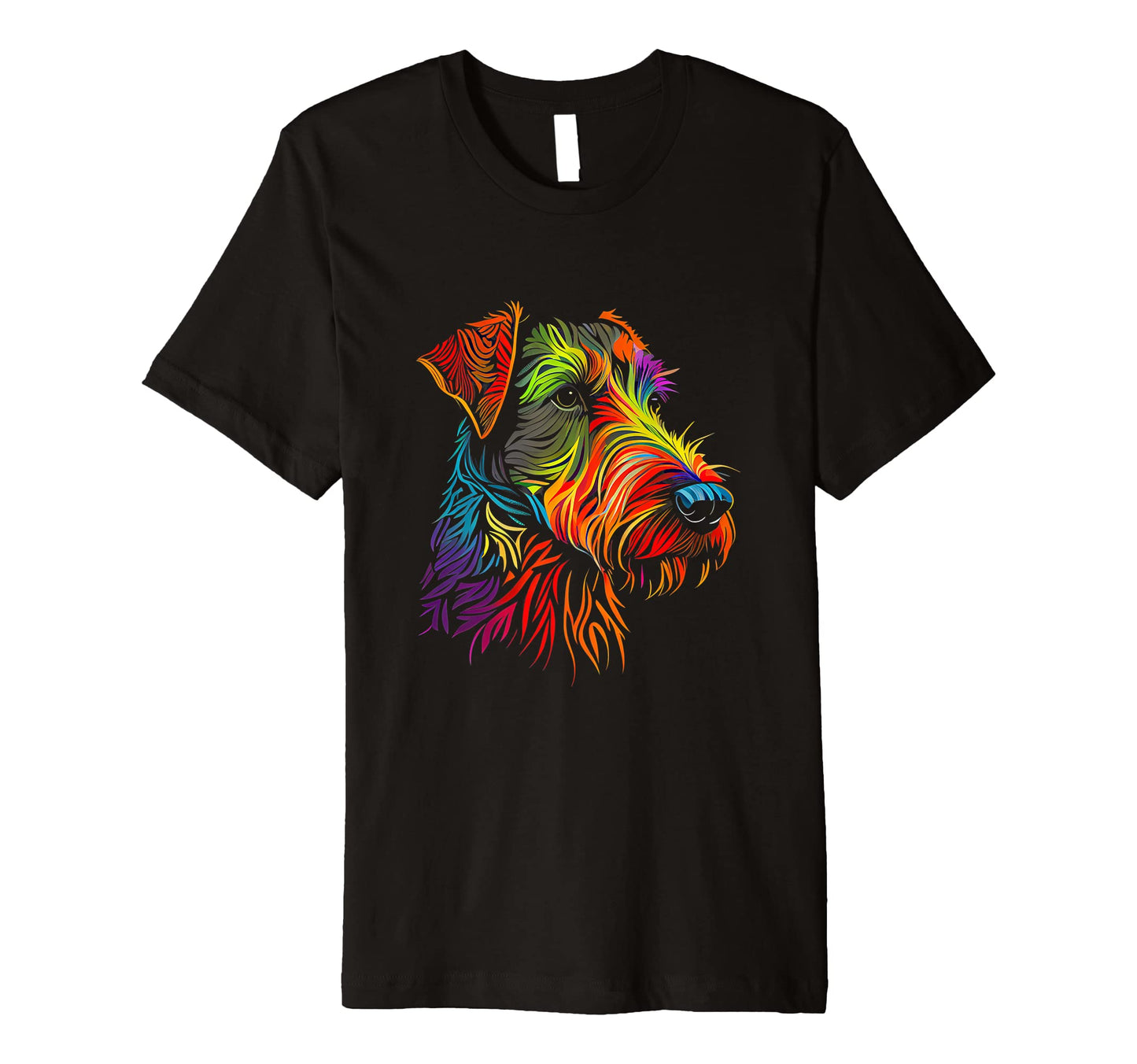 Irish Terrier Rainbow T-Shirt - Minimalist Print for Adults - T-Shirt, Sweatshirt, Hoodie