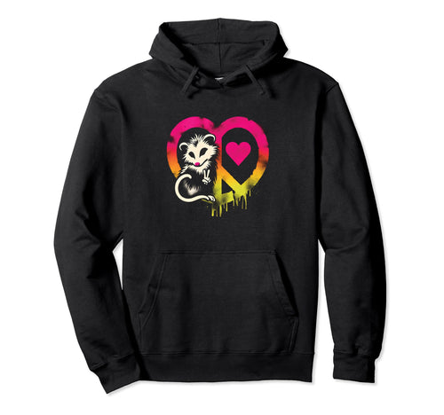 Peace Love And Possum Peace Symbol Hoodie - Custom Art Print for Adults - T-Shirt, Sweatshirt, Hoodie