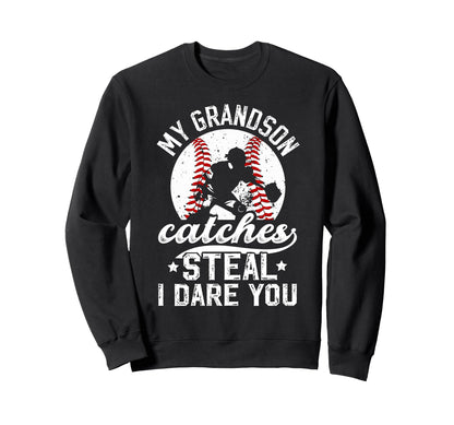 Funny Baseball Catcher Grandpa Sweatshirt - Streetwear Style Unisex - T-Shirt, Sweatshirt, Hoodie
