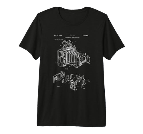 Camera Diagram Patent 1966 T-Shirt - Minimalist Print Men Women - T-Shirt, Sweatshirt, Hoodie