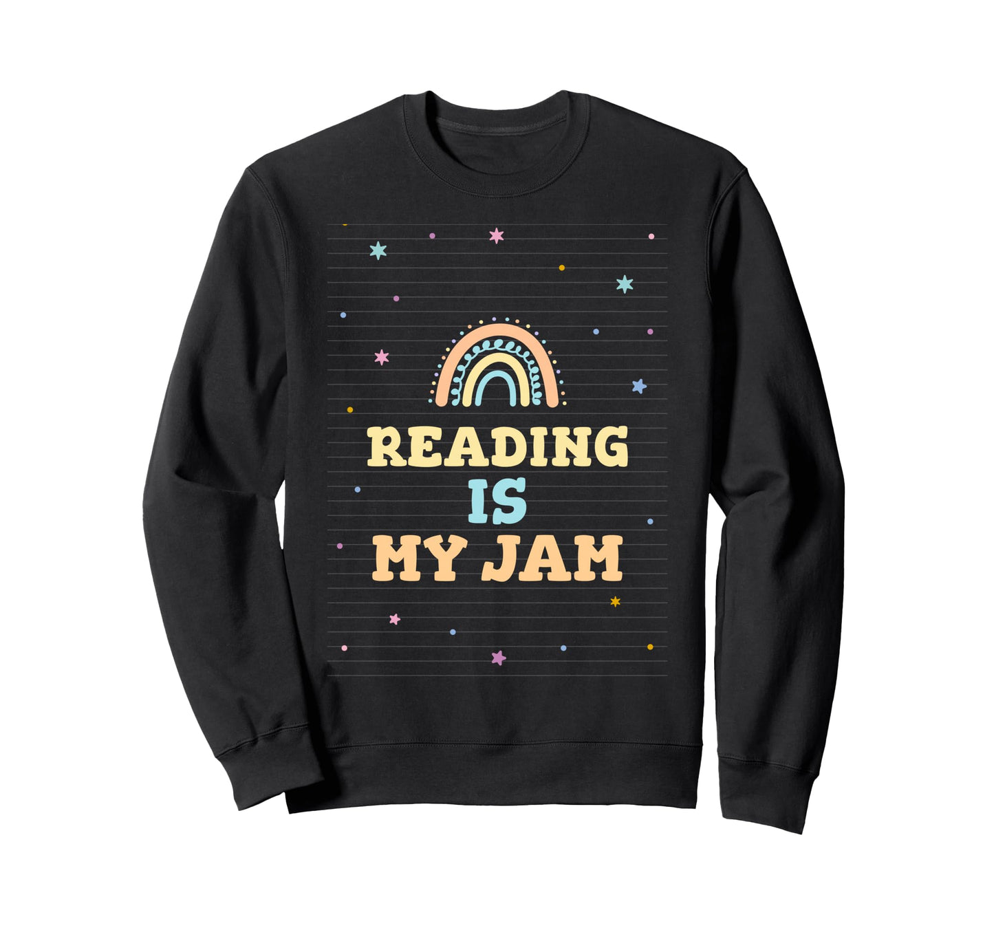 Reading Is My Jam Read Teacher Sweatshirt - Minimalist Print Men Women - T-Shirt, Sweatshirt, Hoodie
