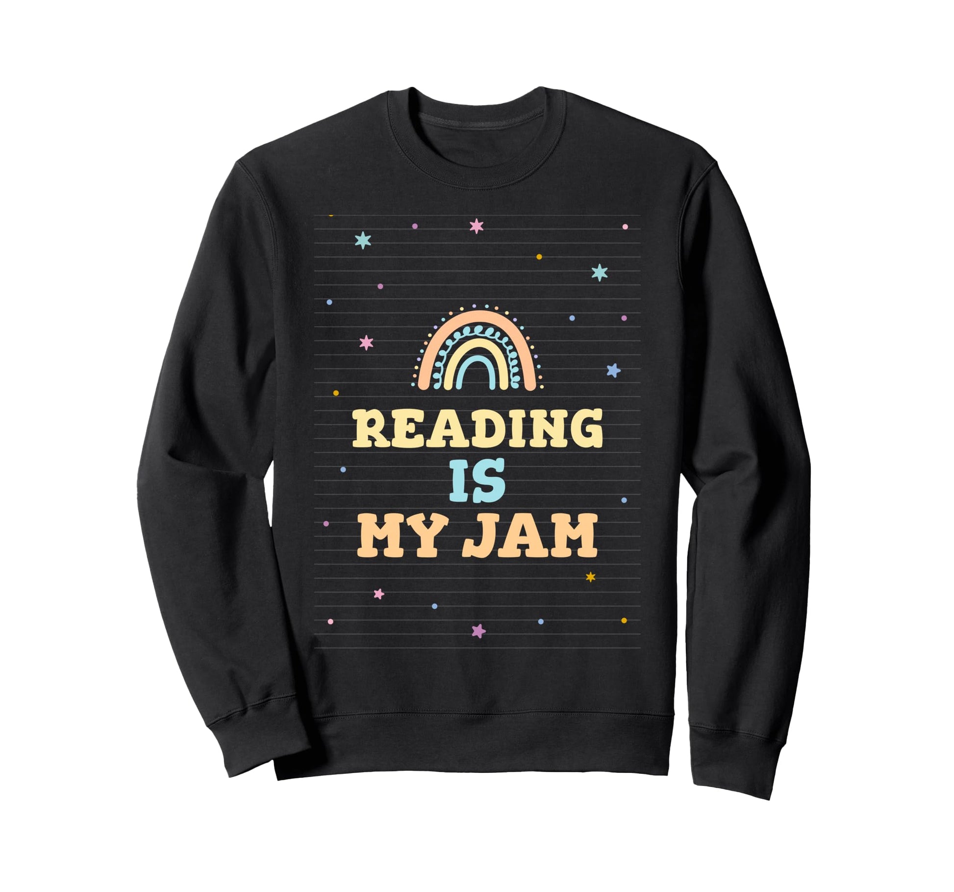 Reading Is My Jam Read Teacher Sweatshirt - Minimalist Print Men Women - T-Shirt, Sweatshirt, Hoodie