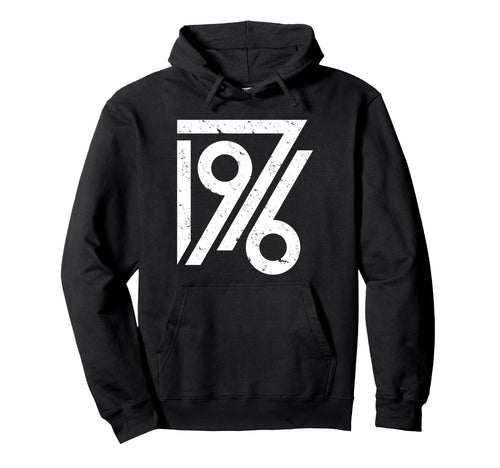1976 Birthday Grunge Alternative Hoodie - Fun Novelty Design for Adults - T-Shirt, Sweatshirt, Hoodie