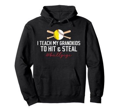 Ball Gigi Funny Baseball Softball Gigi Hoodie - Minimalist Print Men Women - T-Shirt, Sweatshirt, Hoodie