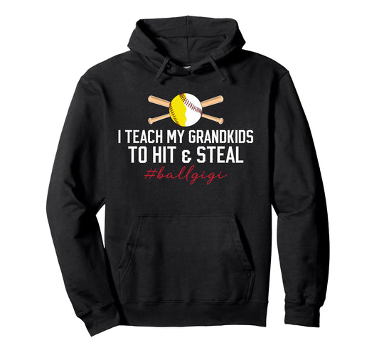 Ball Gigi Funny Baseball Softball Gigi Hoodie - Minimalist Print Men Women - T-Shirt, Sweatshirt, Hoodie