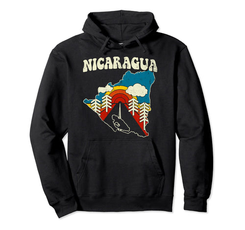 Nicaragua Nicaraguan Country Rainbow Hoodie - Novelty Apparel Men Women - T-Shirt, Sweatshirt, Hoodie